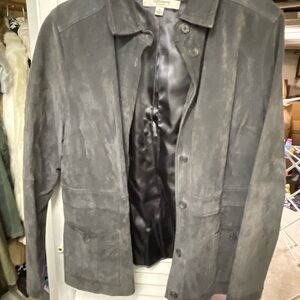 Gray Liz Claiborne leather Jacket